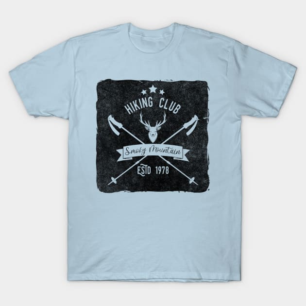 Smoky Mountain Hiking Club (dark) T-Shirt by TDANIELSART 